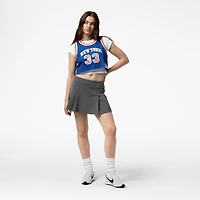 Women's Mitchell & Ness x DANNIJO Patrick Ewing Royal New York Knicks Fashion Cropped Basketball Jersey