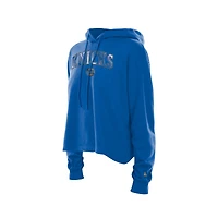 Sweat à capuche New Era bleu York Knicks Glam Game dos ouvert pour femme