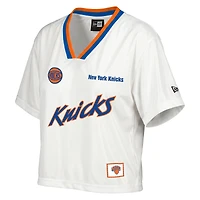 Women's New Era White York Knicks Sport Classics Capsule Boxy Cropped Fashion Jersey