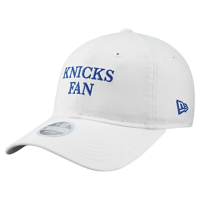Women's New Era White New York Knicks Team Fan 9TWENTY Adjustable Hat