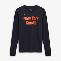 Women's Nike Black New York Knicks  Core Long Sleeve T-Shirt