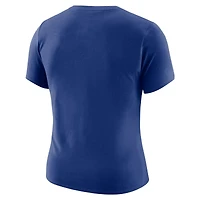 T-shirt court Nike bleu New York Knicks Courtside pour femme