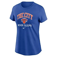 Women's Nike Blue New York Knicks The City Never Sleeps T-Shirt