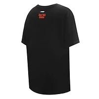 T-shirt noir Pro Standard pour femmes des New York Knicks Script Boyfriend
