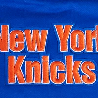 Women's Pro Standard Blue New York Knicks Area Code Cropped Pullover Sweatshirt