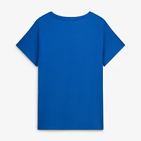 Profil femme bleu New York Knicks T-shirt col V grande taille Comeback