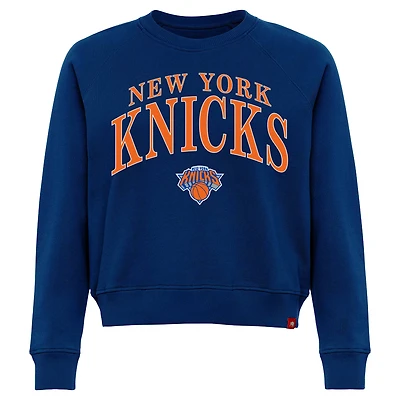 Sweat-shirt court Ashlyn de la collection Genuine Issue New York Knicks, bleu marine, pour femme, Sportiqe.