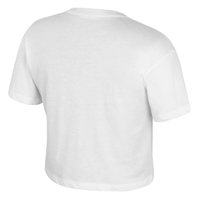 T-shirt court blanc Stadium Essentials pour femme, troisième quart-temps, New York Knicks