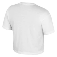T-shirt court blanc Stadium Essentials pour femme, troisième quart-temps, New York Knicks