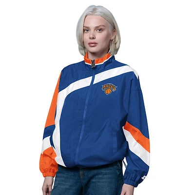Women's Starter Blue/Orange New York Knicks 1st Quarter Full-Zip Jacket