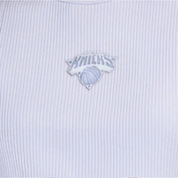 Débardeur côtelé pastel Starter Blue New York Knicks pour femme