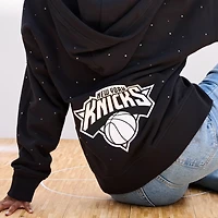Sweat à capuche zippé surdimensionné pierres précieuses pour femme Terez Black New York Knicks