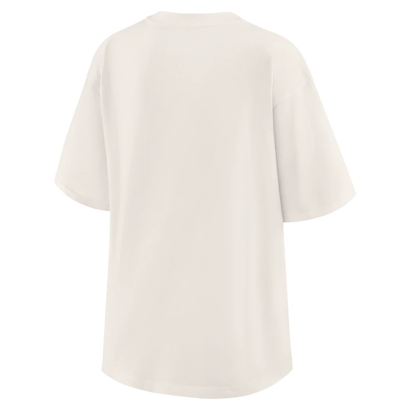Women's WEAR by Erin Andrews Cream New York Knicks Ball Boyfriend T-Shirt
