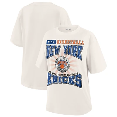 T-shirt boyfriend crème New York Knicks Ball pour femme WEAR by Erin Andrews