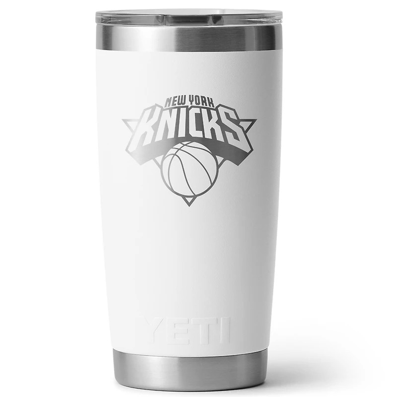 YETI White New York Knicks 20oz. Rambler Tumbler with Magslider Lid