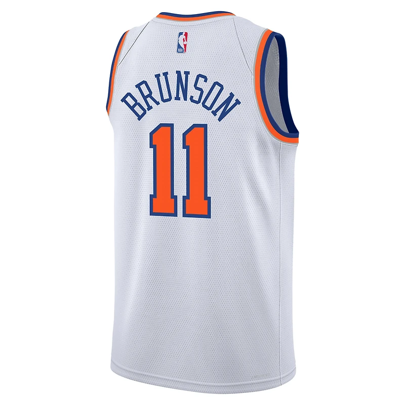 Youth Nike Jalen Brunson White New York Knicks Association Swingman Jersey
