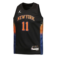 Youth Jordan Brand Jalen Brunson Black New York Knicks Swingman Jersey - Statement Edition