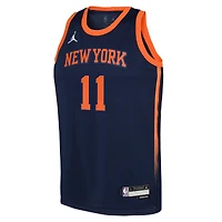 Maillot Jordan Brand Jalen Brunson Navy Swingman des New York Knicks pour jeunes - Édition Statement