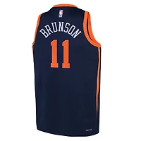 Maillot Jordan Brand Jalen Brunson Navy Swingman des New York Knicks pour jeunes - Édition Statement