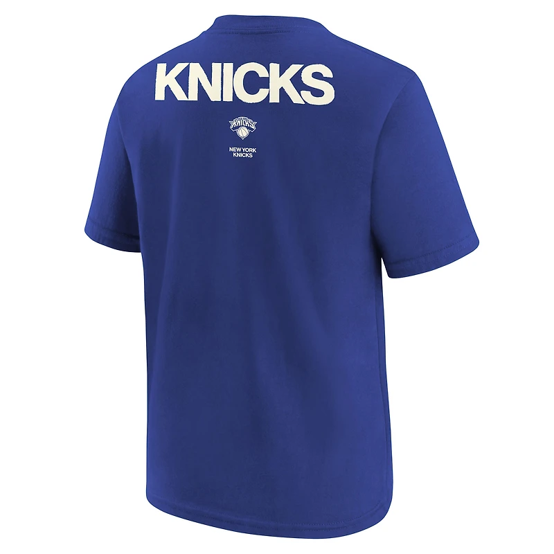 T-shirt Jordan Brand Royal New York Knicks Courtside Statement 85 pour enfant