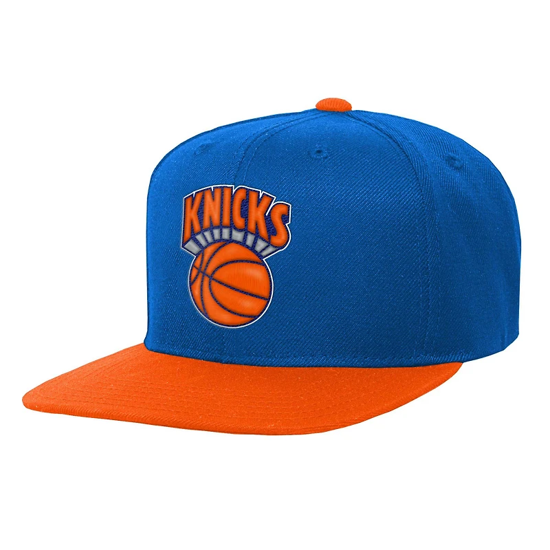 Youth Mitchell & Ness  Blue/Orange New York Knicks Two-Tone Snapback Hat