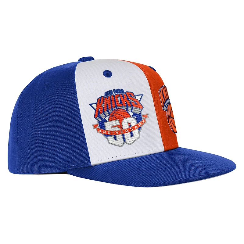 Youth Mitchell & Ness Blue New York Knicks 50th Anniversary Duo Front Snapback Hat