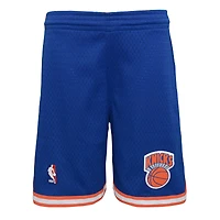 Youth Mitchell & Ness Blue New York Knicks Hardwood Classics Swingman Shorts