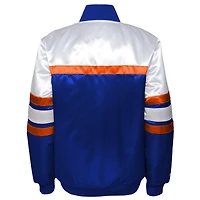 Veste en satin bleu Mitchell & Ness pour jeune des New York Knicks