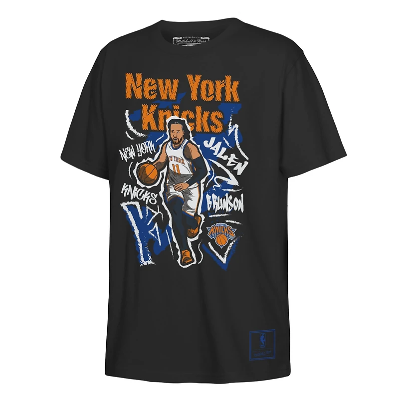 T-shirt Mitchell & Ness Jalen Brunson noir New York Knicks pour enfant