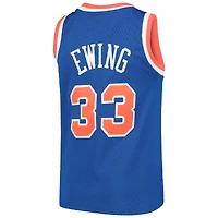 Youth Mitchell & Ness Patrick Ewing Blue New York Knicks Hardwood Classics Swingman Throwback Jersey