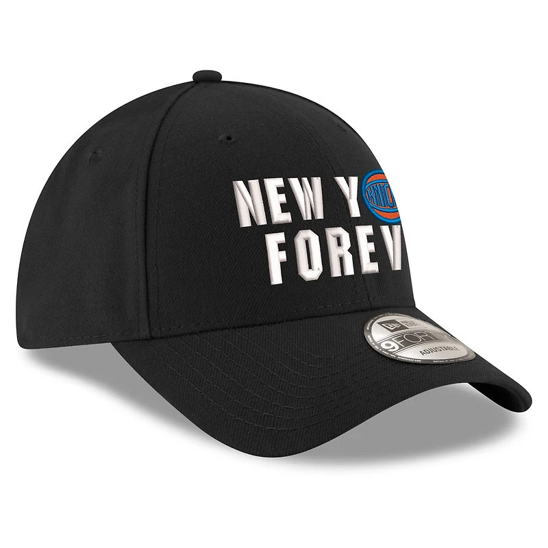 Casquette ajustable New Era noire New York Knicks New York Forever pour jeunes