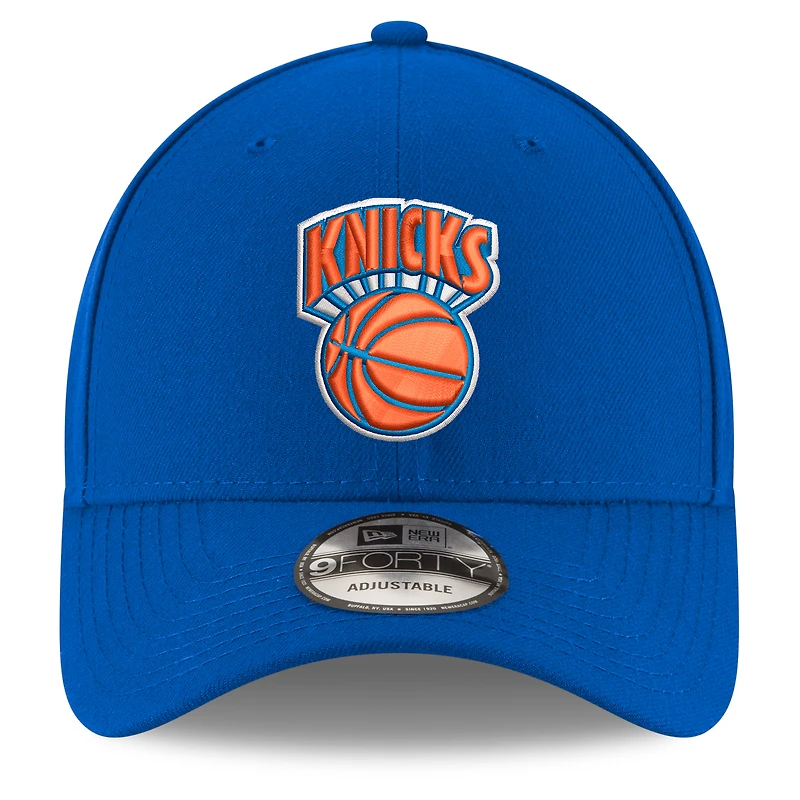 Youth New Era Blue New York Knicks Basketball Logo Adjustable Hat