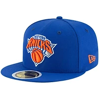 Casquette ajustée New Era bleue pour jeunes, couleurs officielles des York Knicks, modèle 59FIFTY.