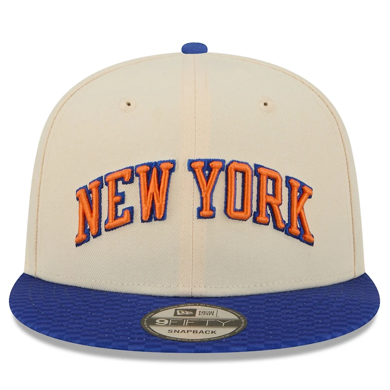 Casquette snapback New Era crème New York Knicks 2025/26 City Edition 9FIFTY pour jeunes