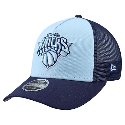 Casquette ajustable New Era bleu clair New York Knicks Colorpack 9FORTY A-Frame Trucker pour jeune