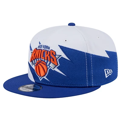Casquette snapback New Era blanche New York Knicks Jagged 9FIFTY pour jeune
