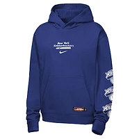 Youth Nike Blue New York Knicks Courtside Club Premiere Hoodie