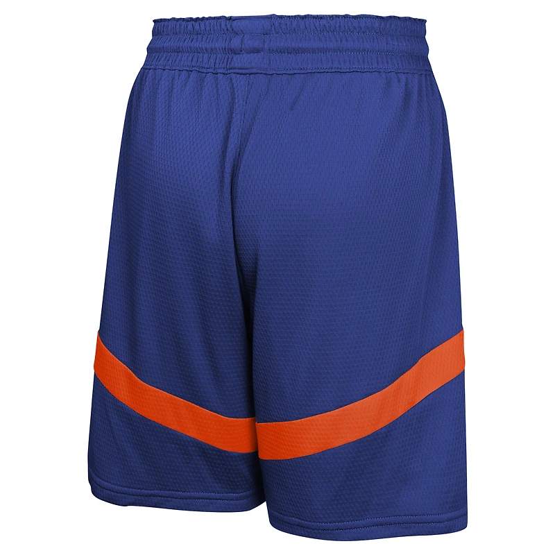 Short d'entraînement en maille Nike bleu New York Knicks pour jeunes