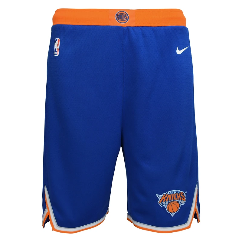 Short Nike bleu New York Knicks Swingman Performance pour jeune – Icon Edition