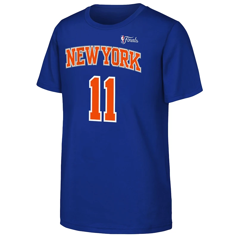 Youth Nike Jalen Brunson Blue New York Knicks 2026 NBA Finals Name & Number T-Shirt