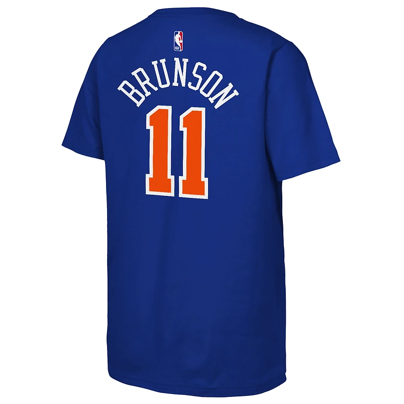 Youth Nike Jalen Brunson Blue New York Knicks 2026 NBA Finals Name & Number T-Shirt