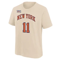 Youth Nike Jalen Brunson Cream New York Knicks 2025/26 City Edition Name & Number T-Shirt