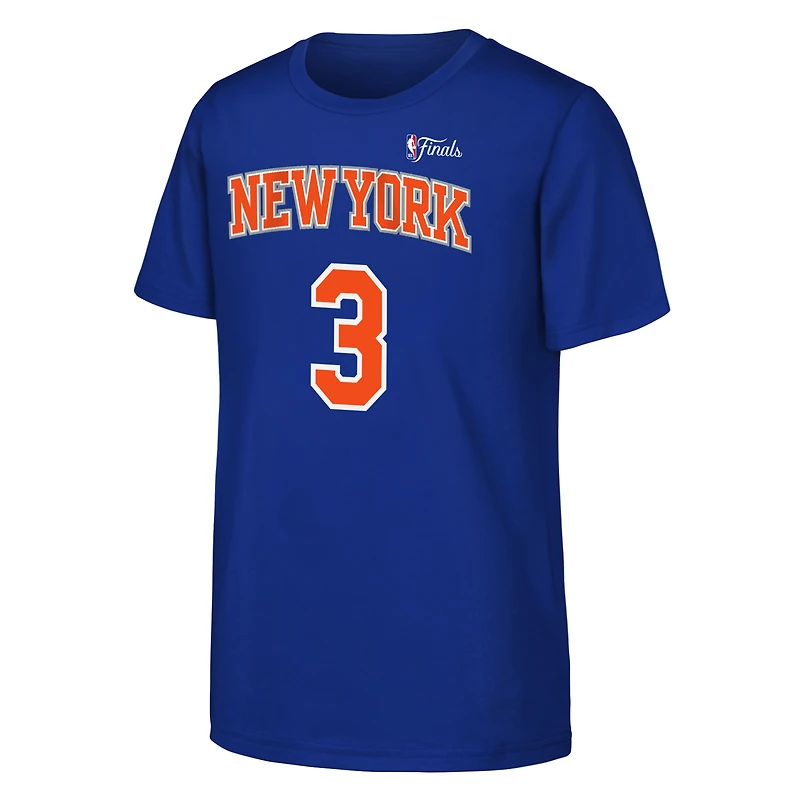 Youth Nike Josh Hart Blue New York Knicks 2026 NBA Finals Name & Number T-Shirt