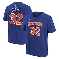T-shirt Nike pour enfant Karl-Anthony Towns blanc New York Knicks Association avec nom et numéro