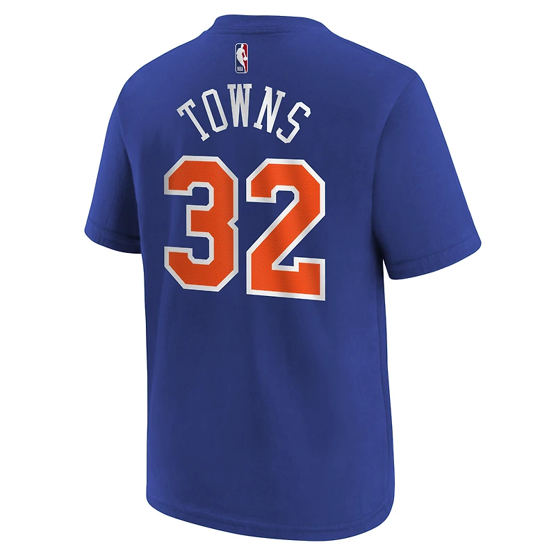Youth Nike Karl-Anthony Towns White New York Knicks Association Name & Number T-Shirt