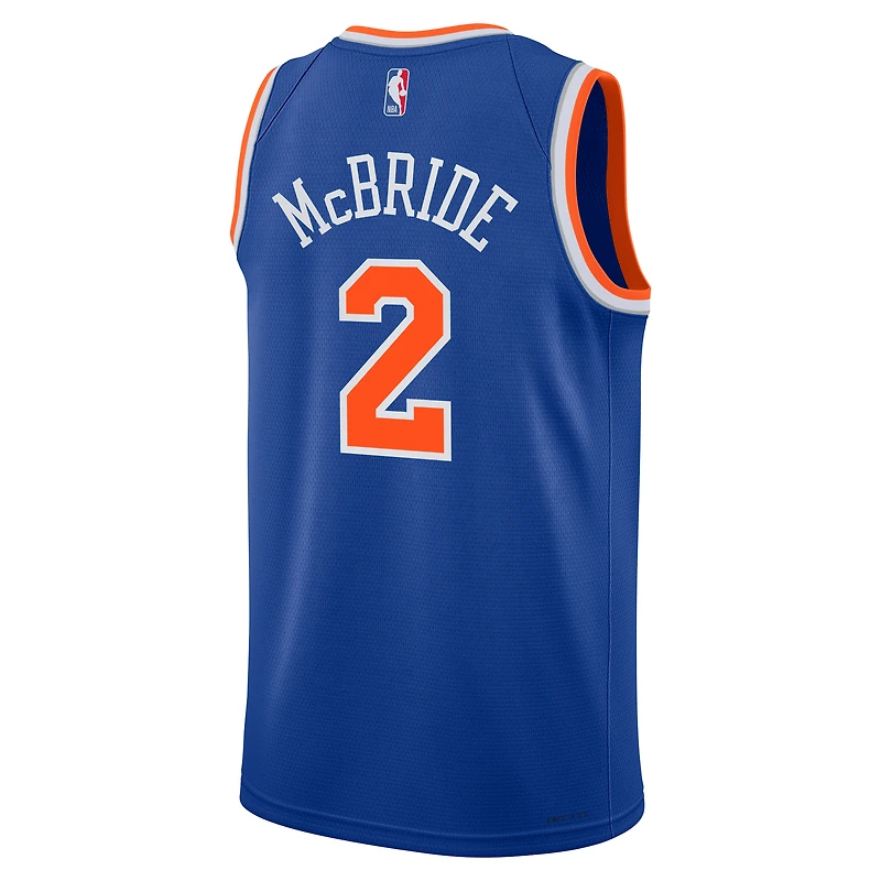 Youth Nike Miles McBride Blue New York Knicks Swingman Jersey - Icon Edition