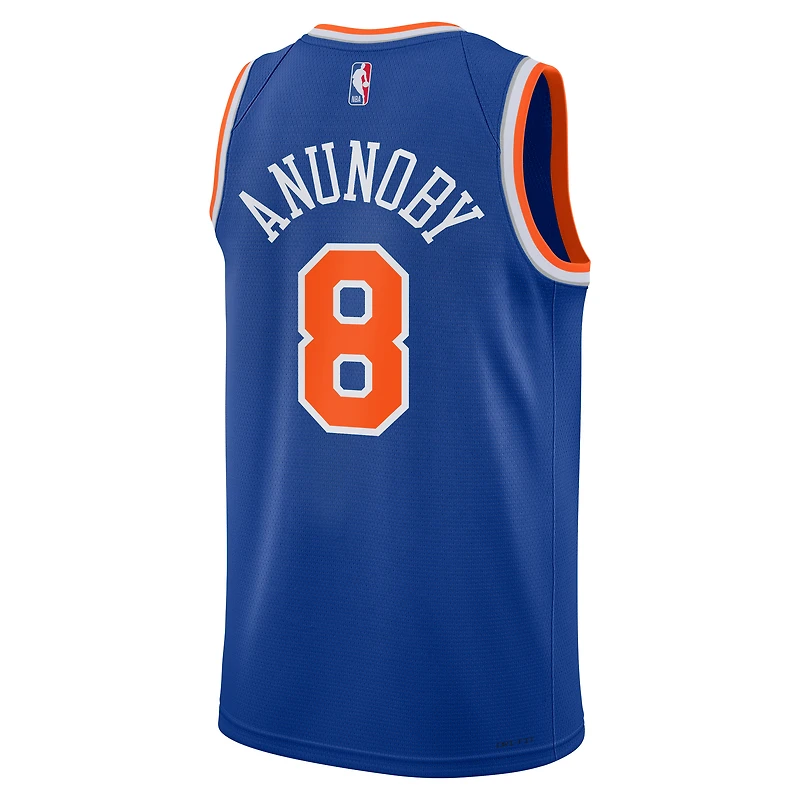 Youth Nike OG Anunoby Blue New York Knicks Swingman Jersey - Icon Edition
