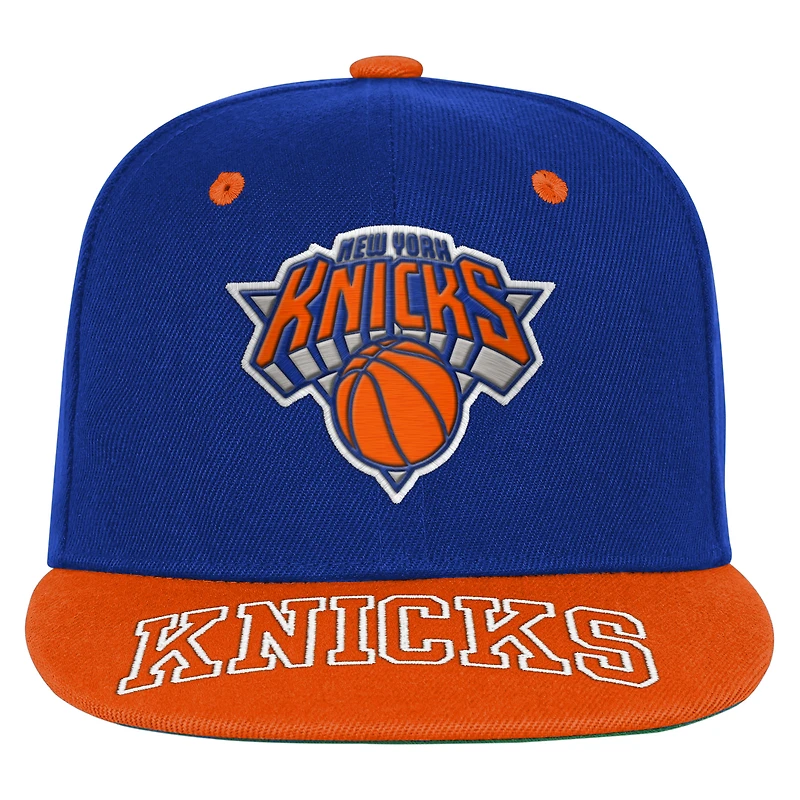 Youth Outerstuff  Blue/Orange New York Knicks Two-Tone Snapback Hat
