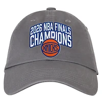 Youth Outerstuff Charcoal New York Knicks 2026 NBA Finals Champions Slouch Adjustable Hat