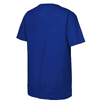 T-shirt bleu Jalen Brunson des New York Knicks, joueur finales NBA 2026, pour jeunes de la marque Outerstuff.